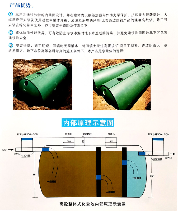 红塔玻璃钢化粪池